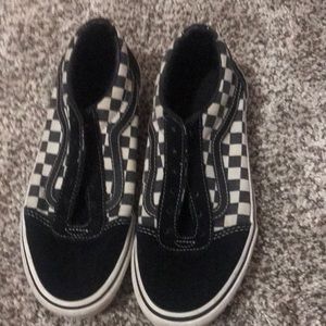 Black & White Vans Size 4 US Youth